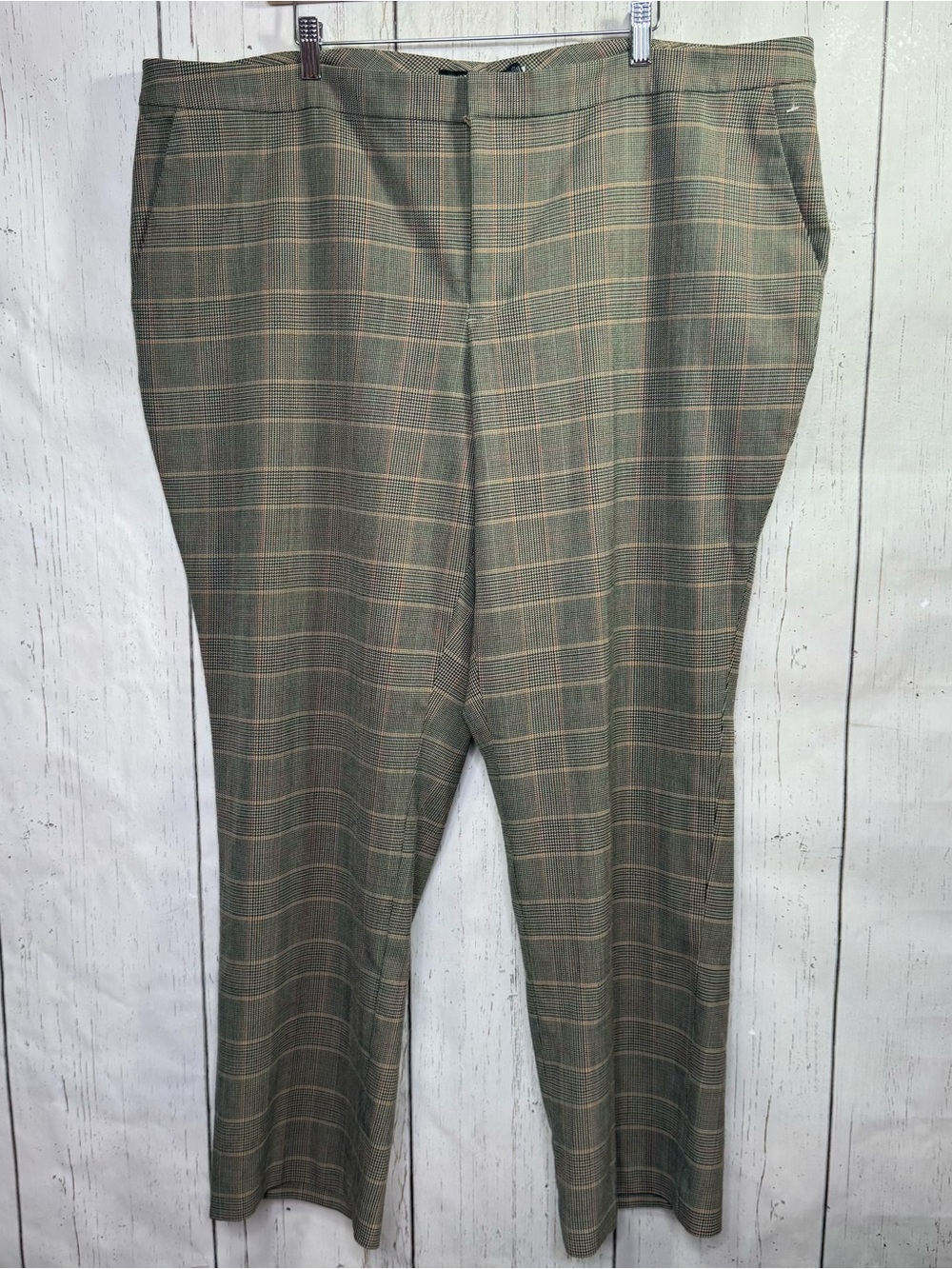 Lauren Ralph Lauren Plaid Straight Leg Pants Size 22W Academia Preppy Office